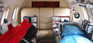 AirAmbulance-inside Learjet configuration
